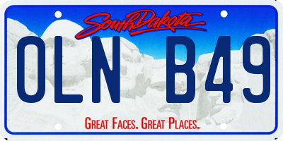SD license plate 0LNB49
