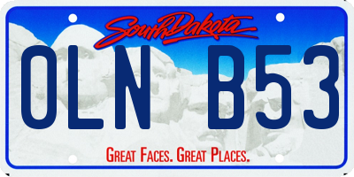SD license plate 0LNB53