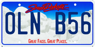 SD license plate 0LNB56