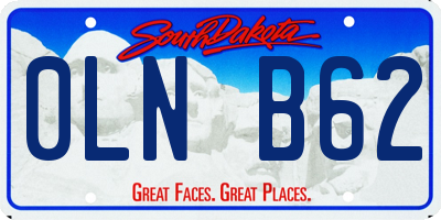 SD license plate 0LNB62