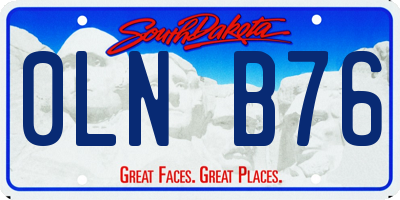 SD license plate 0LNB76