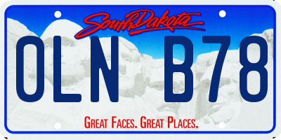 SD license plate 0LNB78