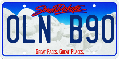 SD license plate 0LNB90