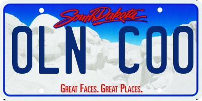 SD license plate 0LNC00