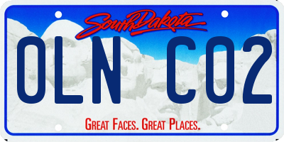 SD license plate 0LNC02