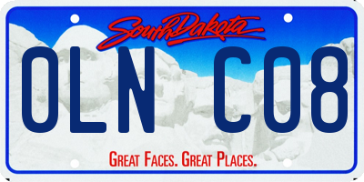 SD license plate 0LNC08