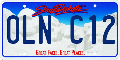 SD license plate 0LNC12