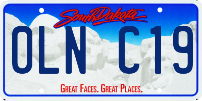 SD license plate 0LNC19