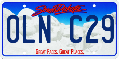 SD license plate 0LNC29