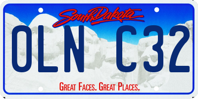 SD license plate 0LNC32
