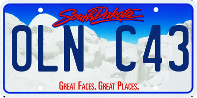 SD license plate 0LNC43