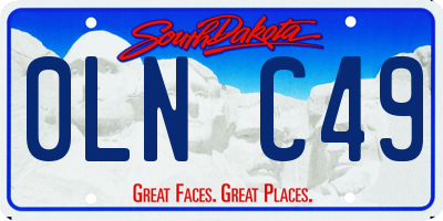 SD license plate 0LNC49