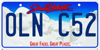 SD license plate 0LNC52