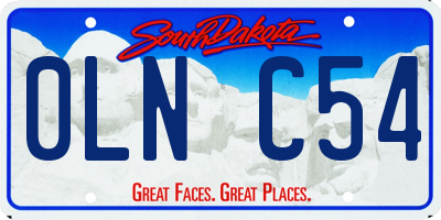 SD license plate 0LNC54