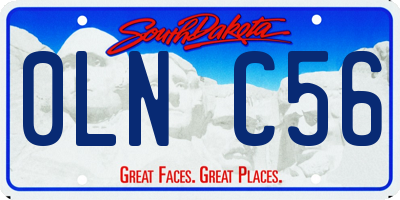 SD license plate 0LNC56