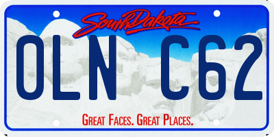 SD license plate 0LNC62
