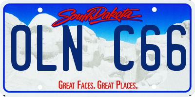 SD license plate 0LNC66