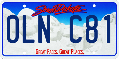 SD license plate 0LNC81