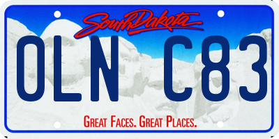 SD license plate 0LNC83