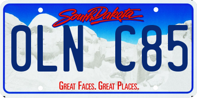 SD license plate 0LNC85