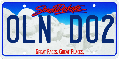 SD license plate 0LND02