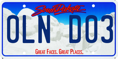 SD license plate 0LND03