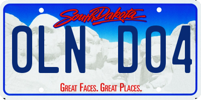 SD license plate 0LND04