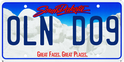 SD license plate 0LND09