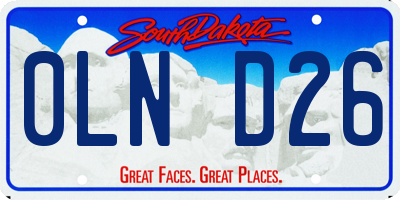 SD license plate 0LND26