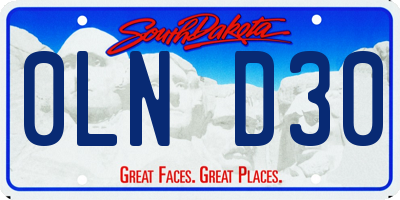 SD license plate 0LND30