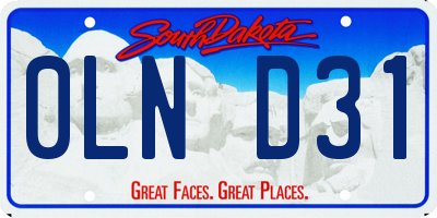 SD license plate 0LND31