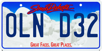 SD license plate 0LND32