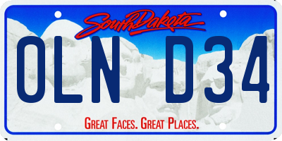 SD license plate 0LND34