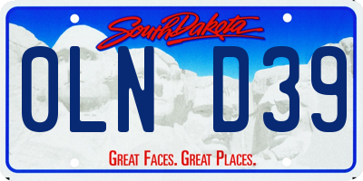 SD license plate 0LND39