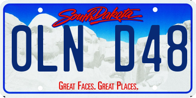 SD license plate 0LND48