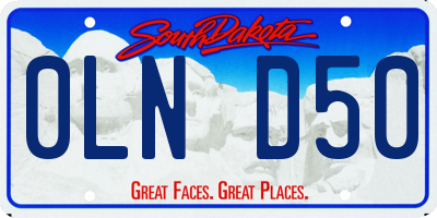 SD license plate 0LND50