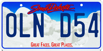 SD license plate 0LND54