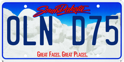 SD license plate 0LND75