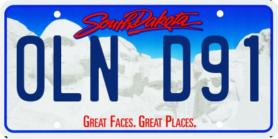 SD license plate 0LND91