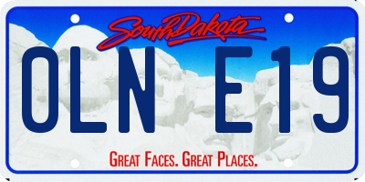 SD license plate 0LNE19