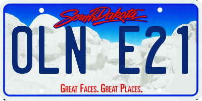 SD license plate 0LNE21