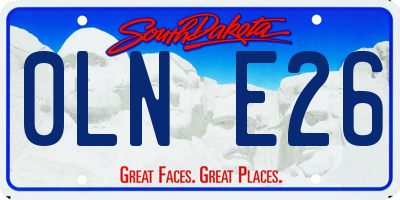 SD license plate 0LNE26