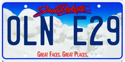 SD license plate 0LNE29