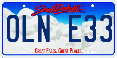 SD license plate 0LNE33