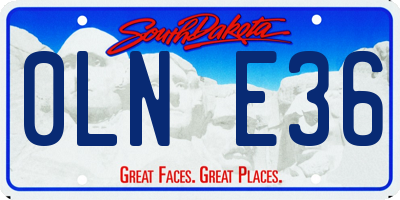 SD license plate 0LNE36