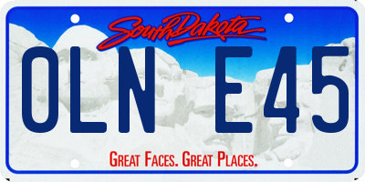 SD license plate 0LNE45