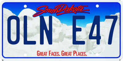 SD license plate 0LNE47