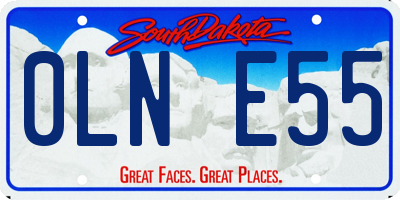 SD license plate 0LNE55