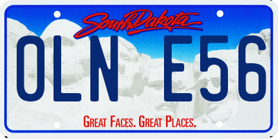 SD license plate 0LNE56