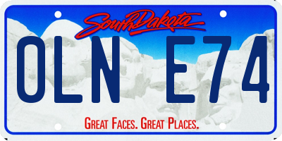 SD license plate 0LNE74